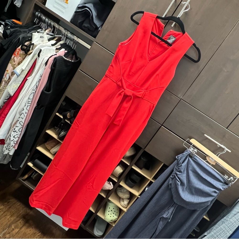 Vince Camuto Red Jumpsuit